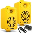 thumbnail image 1 of Pyle Bluetooth Indoor Outdoor Speaker 200 Watt Dual Waterproof 3.5” 2-Way Full Range Speaker Yellow, 1 of 7