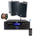 thumbnail image 1 of Pyle Bluetooth PDA6BU FM Radio USB Amplifier Receiver with Dual LU47PB Indoor/Outdoor Speakers, 1 of 6