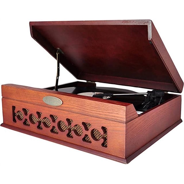 Pyle Bluetooth Retro Turntable W/ Speakers, Wireless Record Player