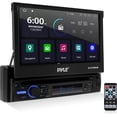 thumbnail image 1 of Pyle Car Stereo Video Receiver - Multimedia Disc Player, Motorized Fold-Out 7” Touchscreen Display, 1 of 7