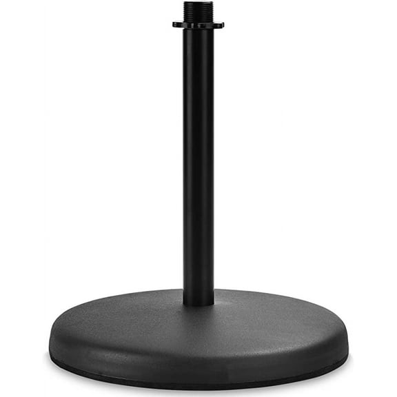 Pyle Compact Tabletop Stand - Round Base, Desktop Tabletop Stand, and Replacement (Black)
