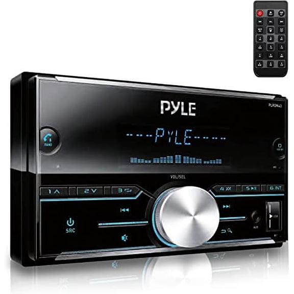 Pyle DSP Stereo Receiver Power Amplifier, Bluetooth Compatible, 300-Watt Vehicle Head Unit, (Black)
