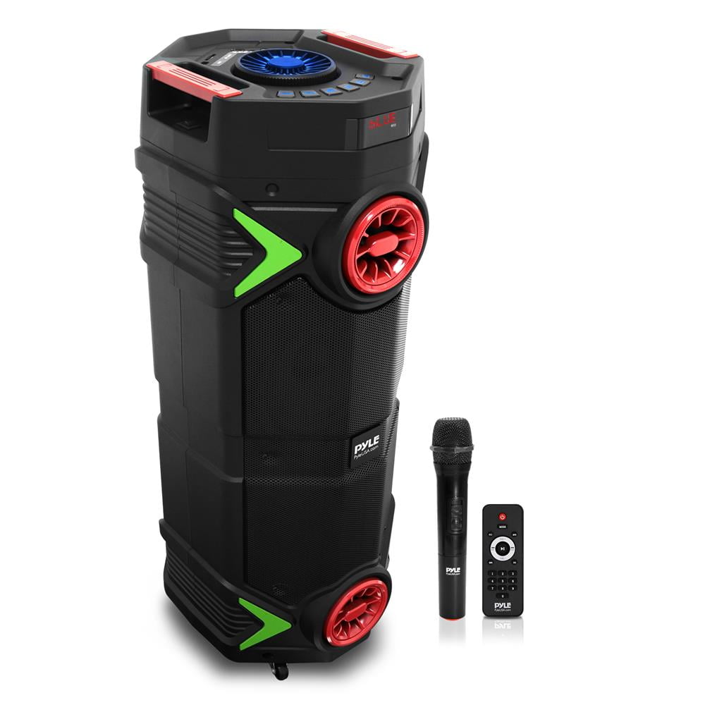 Pyle Dual 8 Portable PA Speaker - Portable PA \u0026 Karaoke Party Audio Speaker.
