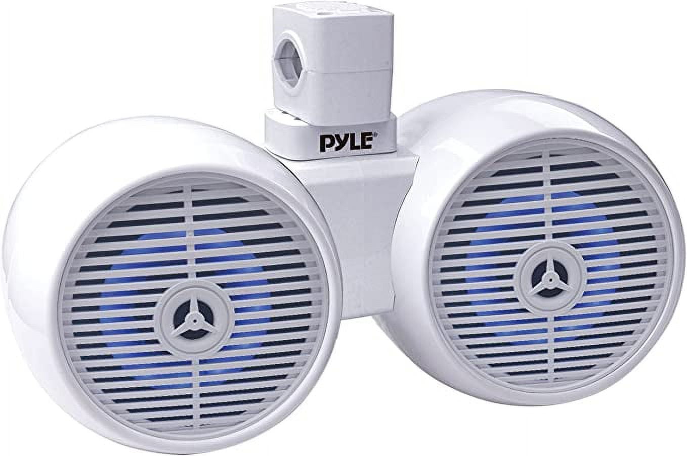 Pyle Waterproof Off-Road Speakers with Amplifier - 4-Inch Marine Grade Speakers for Outdoor Audio - 1500W 4-Channel System - ATV UTV Quad Jeep Pyle PLUTV41BK 2-Way Dual Waterproof Off-Road Speakers, 4 Inch 800