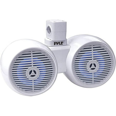 Pyle Dual Waterproof off-Road Speakers 6.5" 200W 2-Way Marine Wakeboard Tower Sound System, (White) PLMRWK61WT