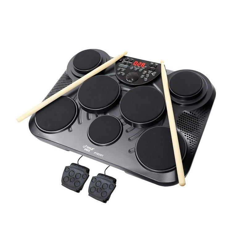 Pyle Electronic Table Digital Drum Kit Top w 7 Pad Digital Drum