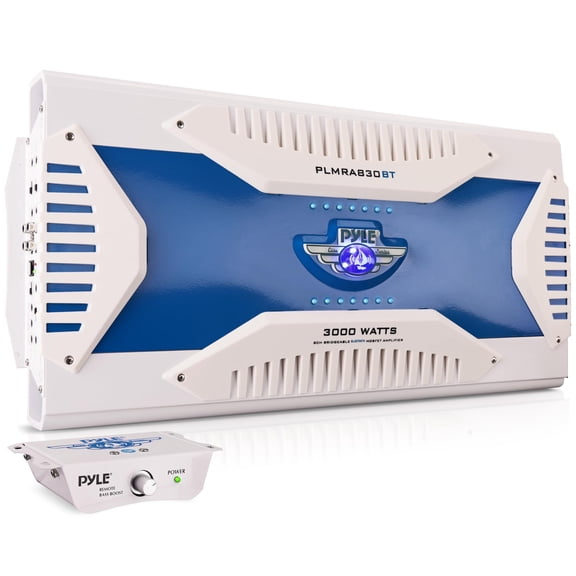 PYLE PLMRA830BT - Hydra Marine Amplifier - Upgraded Elite Series 3000 Watt 8 Channel Bridgeable Amp Tri-Mode Configurable, Waterproof, MOSFET Power Supply, GAIN Level Controls and RCA Stereo Input