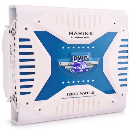 Pyle Elite PLMRA430BT 1000W 4 Channel Amplifier Bluetooth Marine ATV Amp