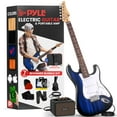 thumbnail image 1 of Pyle Full Size Electric Guitar Kit with 5W Amplifier, Gig Bag, Picks, Spare Strings, and Strap, ST-Style Beginner Guitar Bundle with 22 Frets, Paulownia Wood Body, Blue, 1 of 7
