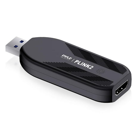 Pyle HDMI Capture Card-Camera 4K USB3.1 GEN1 HDMI-to-USB Audio-Video Recording via DSLR Camcorder PLINK2