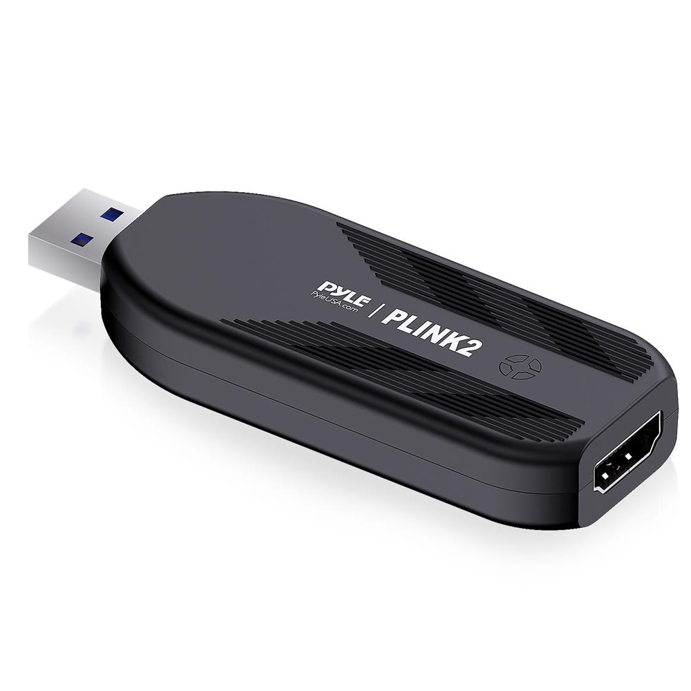 Pyle HDMI Capture Card-Camera 4K USB3.1 GEN1 HDMI-to-USB Audio-Video  Recording via DSLR Camcorder PLINK2