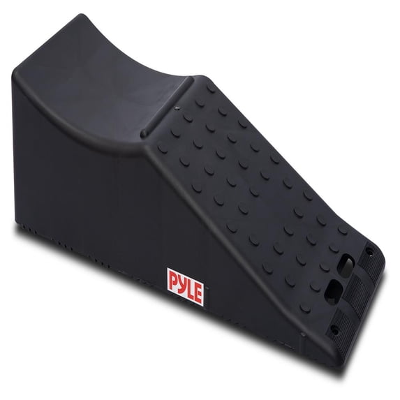 Pyle Heavy Duty Car Ramp – 20,000 lb Capacity Vehicle Ramp with 5.5" Lift, Anti-Slip Surface & Carry Handle for Trucks, SUVs & RV Maintenance