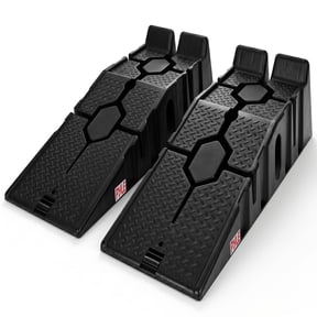 Pyle Heavy Duty Vehicle Ramps 13,000 lb Capacity Car Ramps with 6.3" Lift & 17 Incline, Portable Non-Skid Ramps for Low Clearance Vehicles, 2-Pack