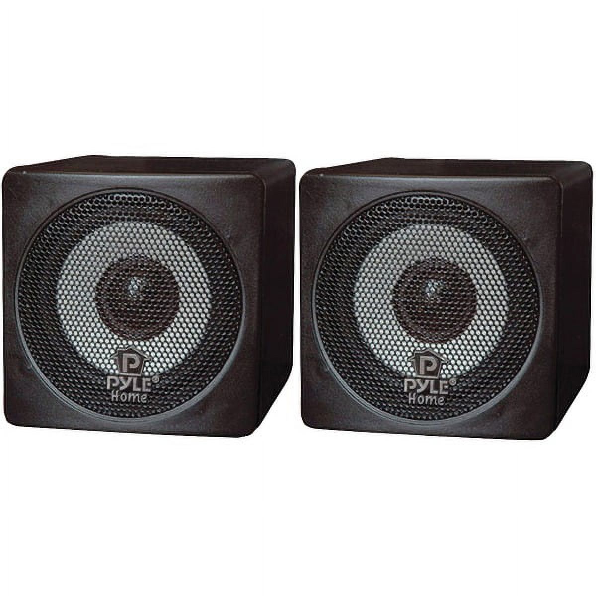 Pyle Home® 3" 100-watt Mini-cube Bookshelf Speakers (black) - image 1 of 4