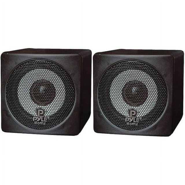 Pyle Home® 3" 100-watt Mini-cube Bookshelf Speakers (black)