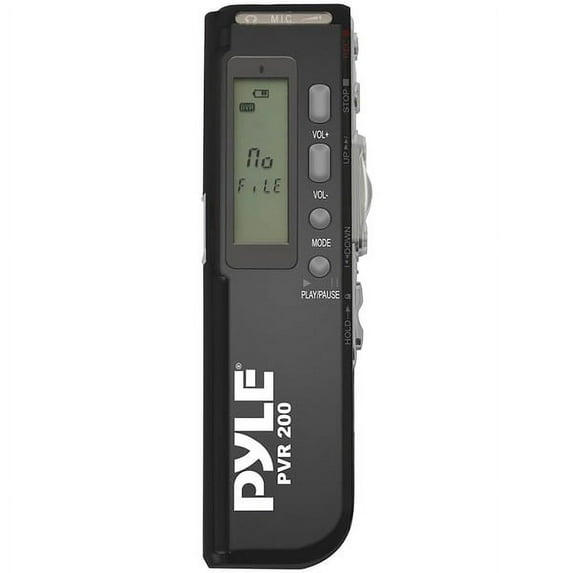 PYLE PVR200 - Digital Voice Recorder with 4GB Built-in Memory, Headphone Jack, LCD Display & Built-in Speaker