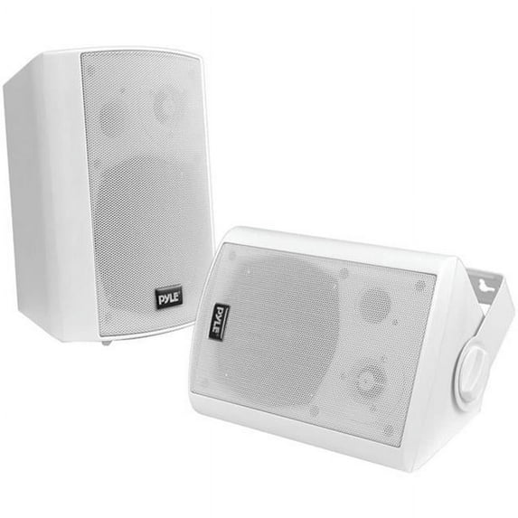 Pyle Home Indoor-Outdoor Wall-Mount Bluetooth Speaker System, White - 6.5 in.