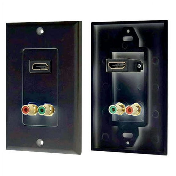 Pyle Home PHDMRBC2 Dual HDMI Wall Plate Featuring 90 Degree Exit Ports