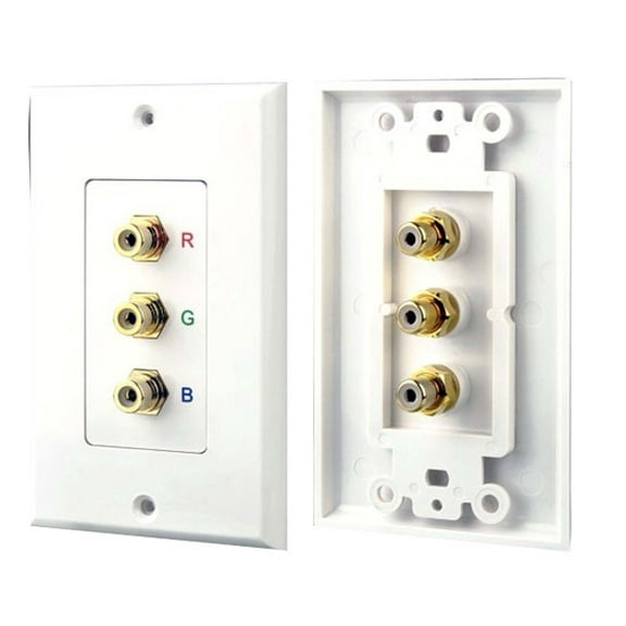 Pyle Home PHRCOMP3 3 RGB/RCA Component Wall Plate