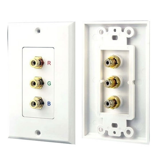Pyle Home PHRCOMP3 3 RGB/RCA Component Wall Plate