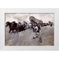 thumbnail image 1 of Pyle, Howard 18x13 White Modern Wood Framed Museum Art Print Titled - The Connecticut Settlers Entering The Western Reserve, 1 of 4