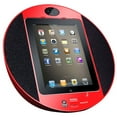 thumbnail image 1 of Pyle IOS Screen Dock with Built-In FM Radio/Alarm Clock (Red), 1 of 2