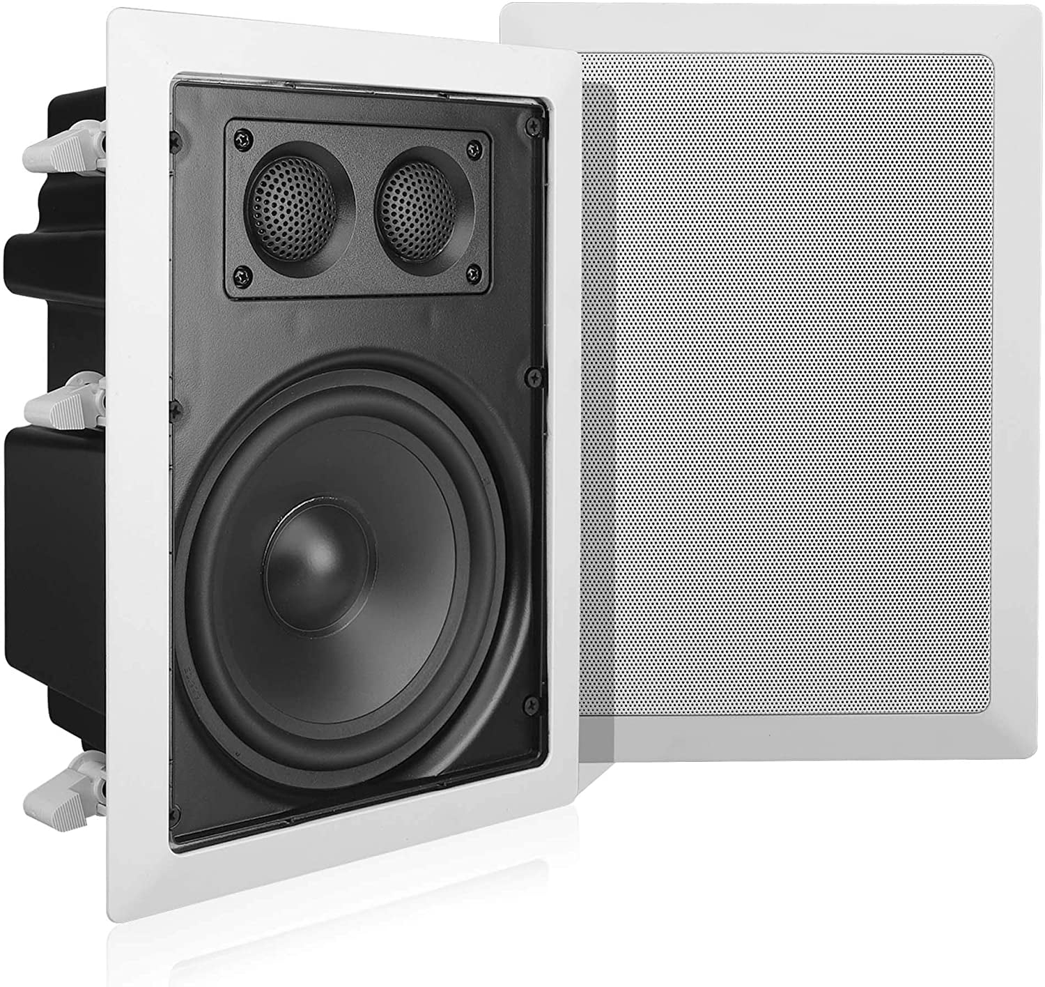 Pyle In-Wall / In-Ceiling Dual 6.5'' Enclosed Speaker Systems, 2-Way Flush  Mount Stereo Speakers (Pair)