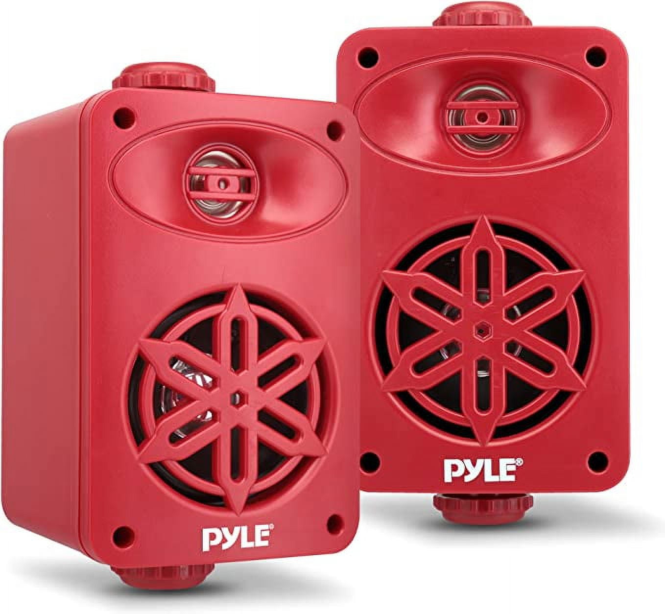 PyleUsa Bluetooth Indoor Outdoor Speakers Pair - 200 Watt Dual Waterproof  3.5 2-Way Full Range Speaker System w/ 1/2 High Compliance Polymer Tweeter  - Home, Boat, Patio, Poolside - PDWRBT36BK Black (D