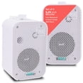 thumbnail image 1 of Pyle - Indoor / Outdoor Waterproof Speaker System - 5.25 Inch Pair of Weatherproof Wall/Ceiling Mounted Speakers with Heavy Duty Mesh Covers, 200 Watts RMS, Universal Mount - PDWR40W White, 1 of 7