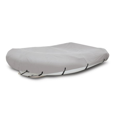 Pyle Inflatable Boat Cover Waterproof 12.5’ to 13.5’ ft. Armor Shield Protective Storage Gray