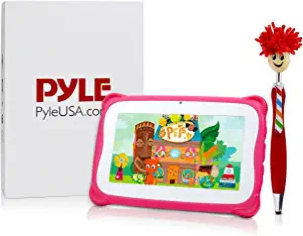 Pyle Kids Tablet W/ Stylus Pen 7 Inch Wi-Fi Android 10 Children Tablet 1GB RAM 8 gb Storage (Pink)