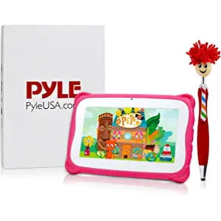 Pyle Kids Tablet W/ Stylus Pen 7 Inch Wi-Fi Android 10 Children Tablet 1GB RAM 8 gb Storage (Pink)
