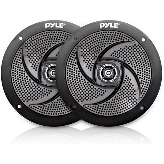 Pyle Low-Profile Waterproof Marine Speakers 240W 6.5 Inch 2 Way 1 Pair Slim Style Waterproof, Black