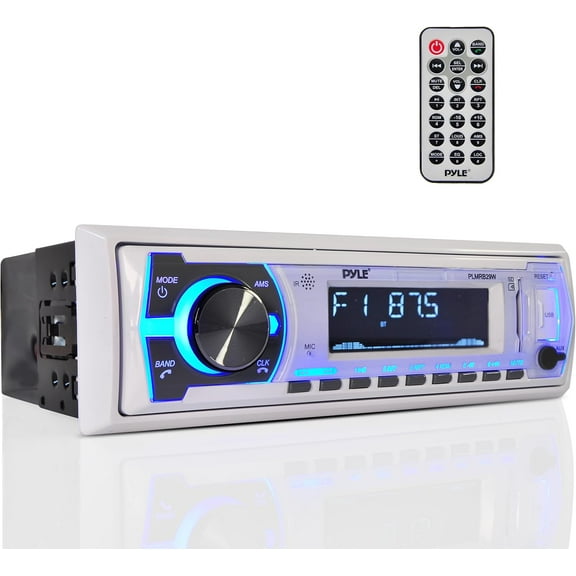 Pyle Single Din 300W Bluetooth In-Dash Stereo Radio Receiver, Hands-Free, MP3