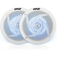 Pyle Marine Speakers 4 Inch 2 Way Weather Resistant Outdoor Audio ...