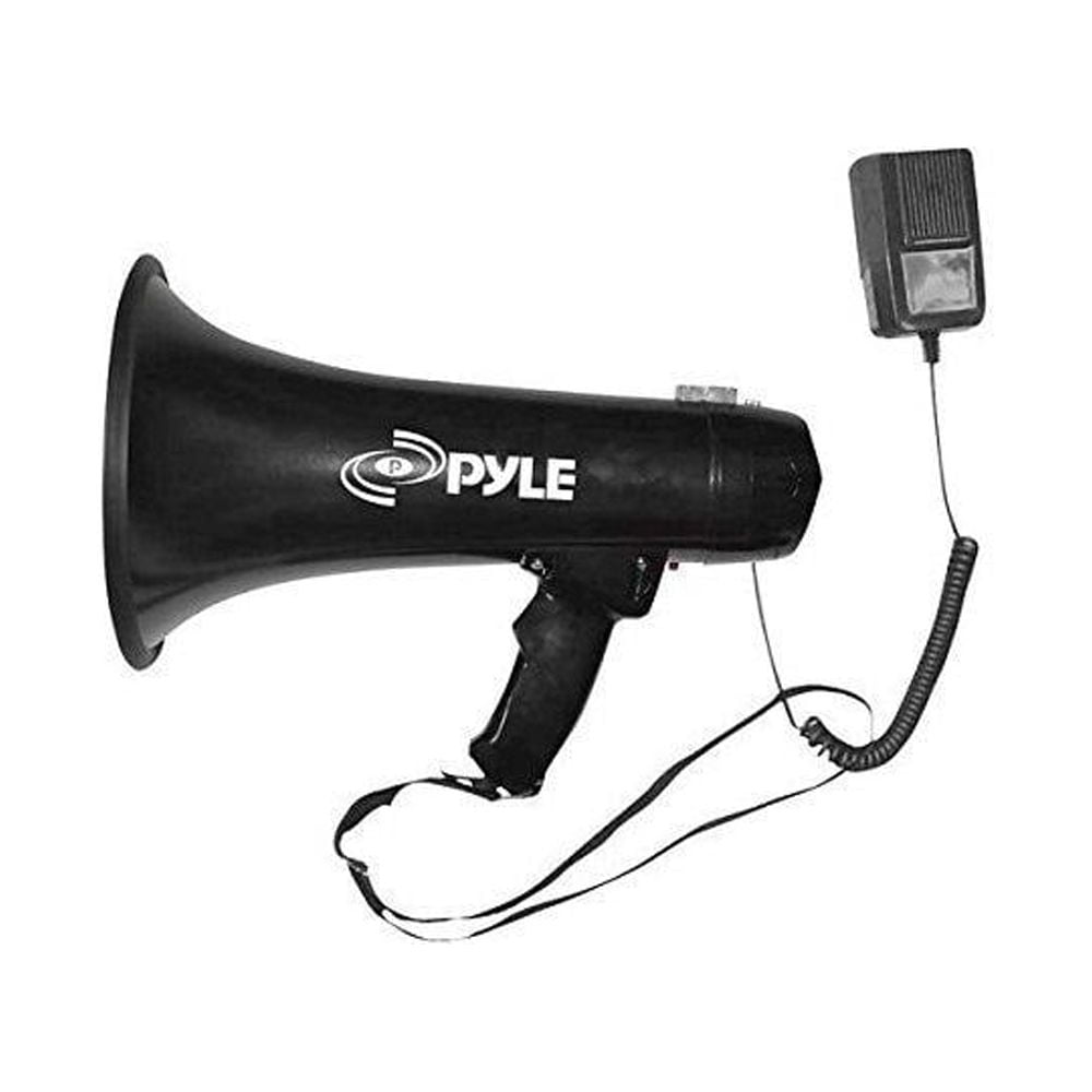 Pyle PMP43IN Megaphone Bullhorn PA Speaker with Siren Handheld Mic & 3 ...