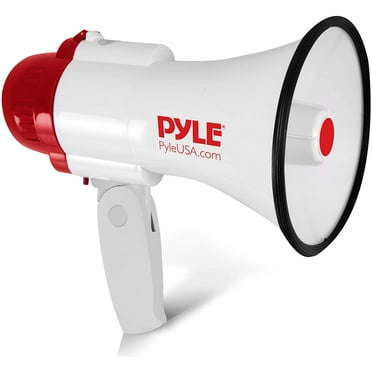 Pyle Portable Bullhorn Megaphone Speaker W/ Built-in Siren & Voice Recorder 30W Power 800Yard Range