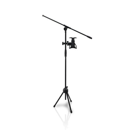 Pyle Microphone iPad Tablet Stand with all Tablets 4.7 to 8.7 Inches Tall For Apple iPad 5 4 3 2 Air Mini Samsung Galaxy Note Pro Microsoft Surface Google Nexus Microphone Stand Included