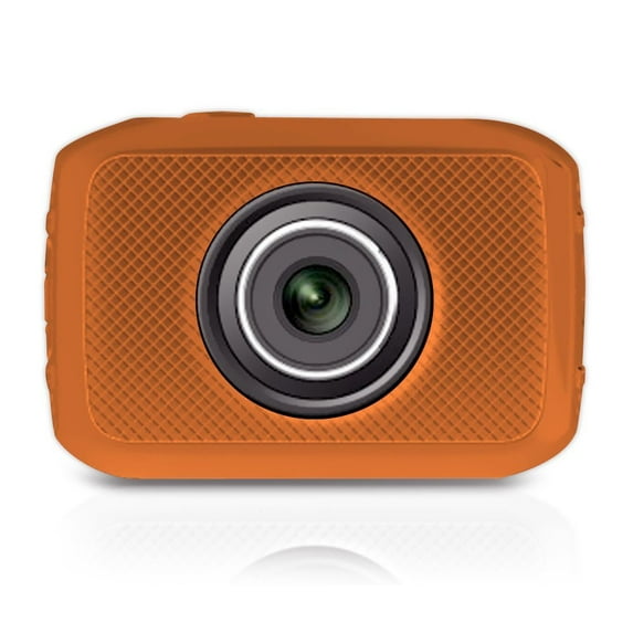 Pyle Mini HD Sports Action Camera - Camcorder w/ 5.0 MP Camera, 2" Touch Screen, USB SD Card, Rechargeable Battery - Waterproof Case, Bike Handle bar, Helmet Mount, Car Charger PSCHD30OR Orange
