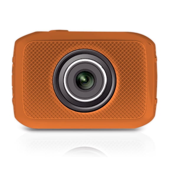 Pyle Mini HD Sports Action Camera - Camcorder w/ 5.0 MP Camera, 2" Touch Screen, USB SD Card, Rechargeable Battery - Waterproof Case, Bike Handle bar, Helmet Mount, Car Charger PSCHD30OR Orange