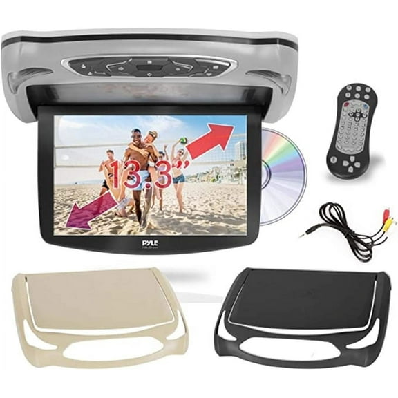 Pyle Multifunctional Car Video Monitors with Remote, ABS Faux Leather, 16.20 x 13.00 x 9.75 Inches