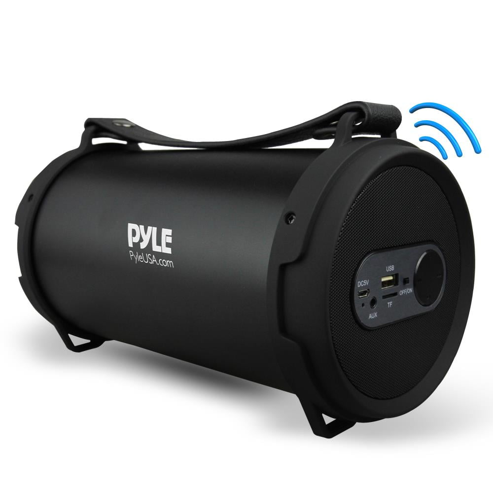 Pyle PBMWP185 500 Watt Portable Bluetooth Wireless Waterproof Outdoor  Indoor BoomBox Speakers Stereo with AUX/USB/SD Input, and Voice Control,  Black