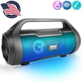 thumbnail image 1 of Pyle PBMWP185 - BoomBox Speaker System - & Portable Stereo Radio Speaker with Built-in RGB Lights, FM Radio, 1 of 9