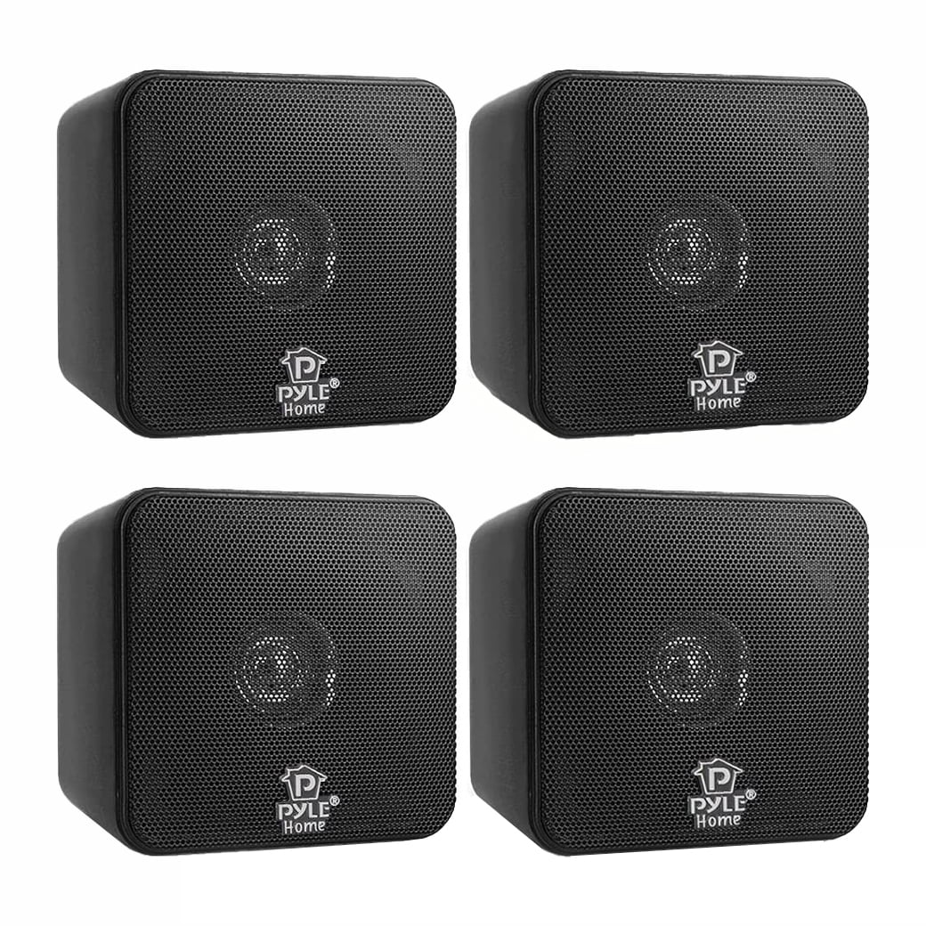 Bluetooth Speakers Wireless Pyle Home Mini Cube Bookshelf Speakers