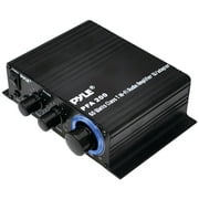 PYLE PFA200 - Home Mini Audio Amplifier - 60W Portable Dual Channel Surround Sound HiFi Stereo Receiver w/ 12V AC Adapter, AUX, MIC IN, Supports Smart Phone, iPhone, iPod, MP3 For 2-8ohm Speakers
