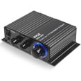 thumbnail image 1 of PYLE PFA200 - Home Mini Audio Amplifier - 60W Portable Dual Channel Surround Sound HiFi Stereo Receiver w/ 12V AC Adapter, AUX, MIC IN, Supports Smart Phone, iPhone, iPod, MP3 For 2-8ohm Speakers, 1 of 11