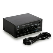 PYLE PCM20A - 25V/70V Power Amplifier - Microphone Audio/Speaker Control Amp, 1/4 Mic Inputs, 40 Watt