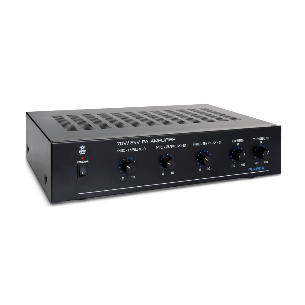 Pyle PCM60A Compact 100 Watt Power Amplifier Sound System with 3 Input Terminals - image 1 of 4