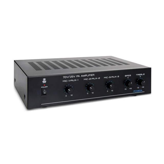 Pyle PCM60A Compact 100 Watt Power Amplifier Sound System with 3 Input Terminals
