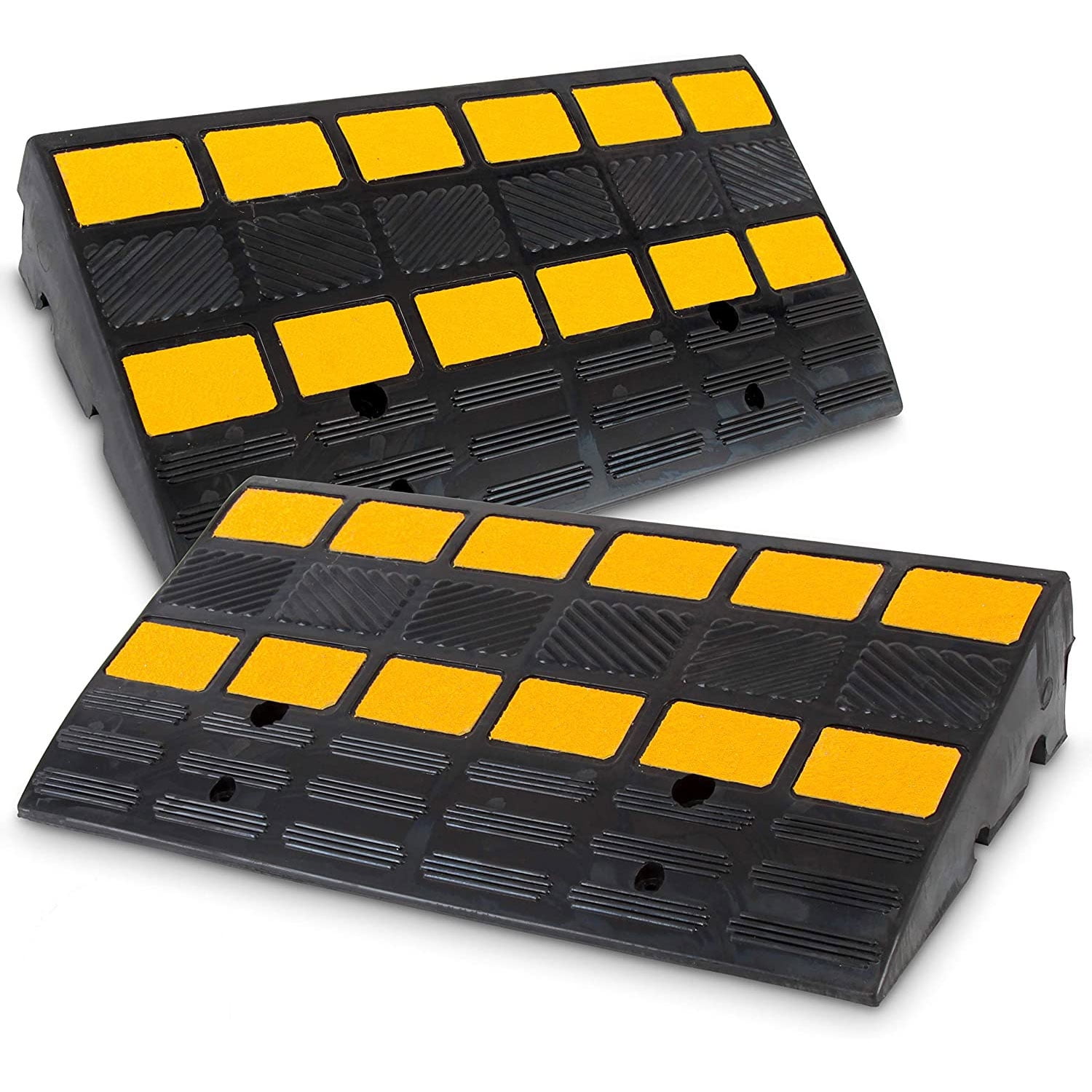 Pyle PCRBDR44 Heavy Duty Curbside Driveway Threshold Curb Ramp, Black